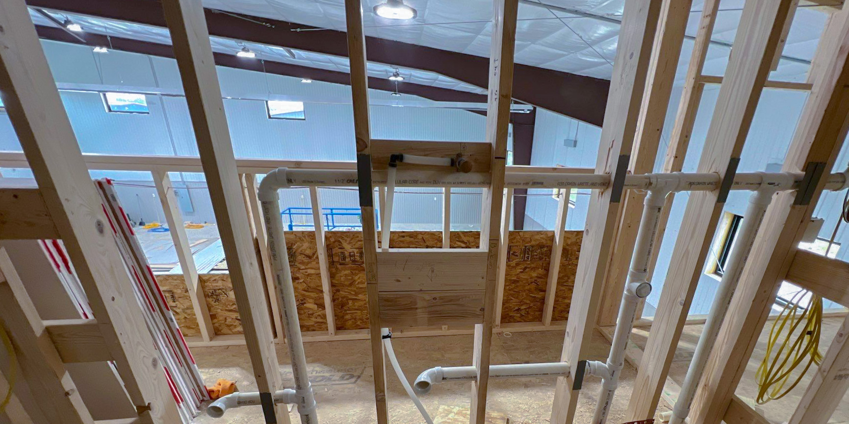 New construction plumbing rough-in by Prime Plumbing in Billings, MT
